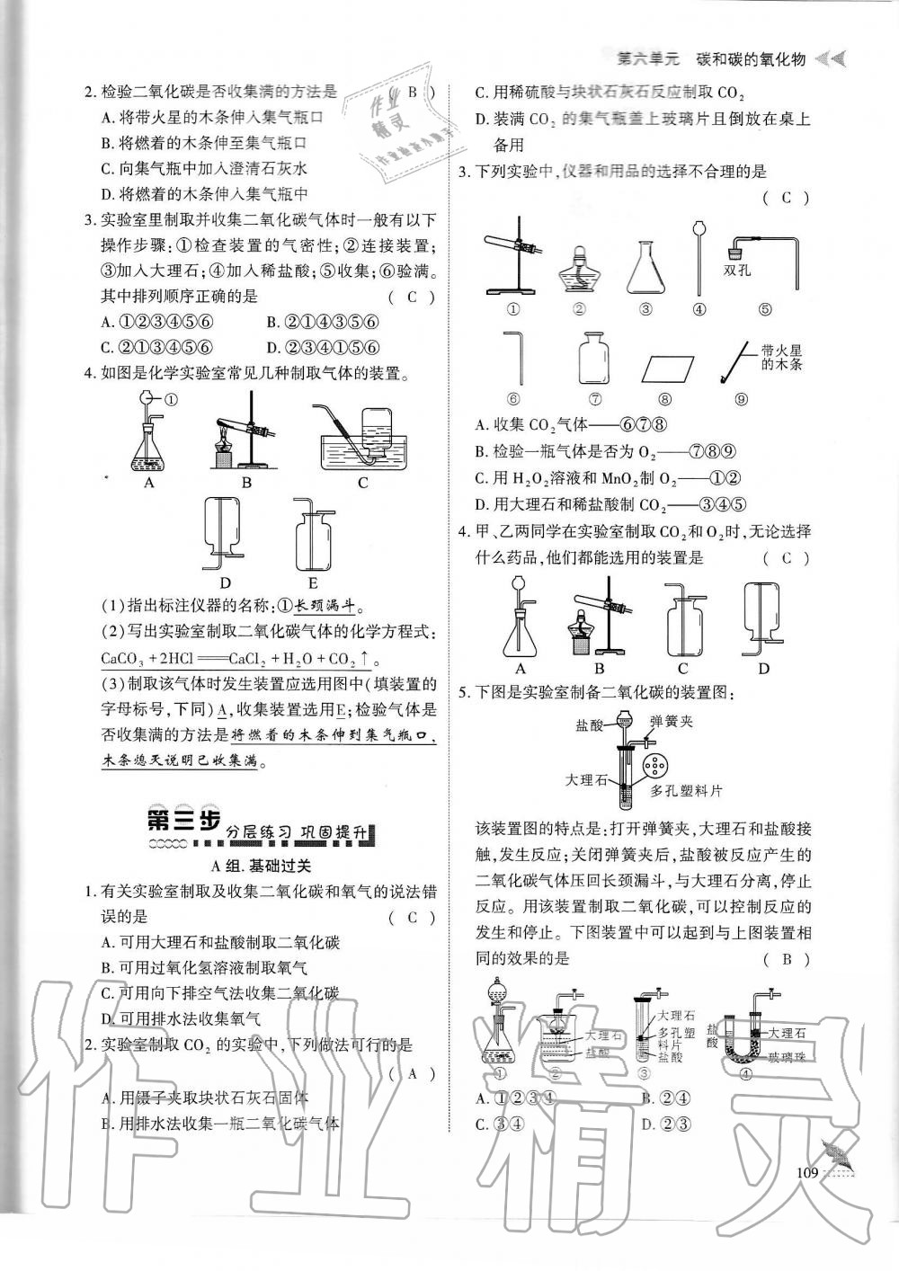 2019年蓉城优课堂给力A加九年级化学全一册人教版 第109页