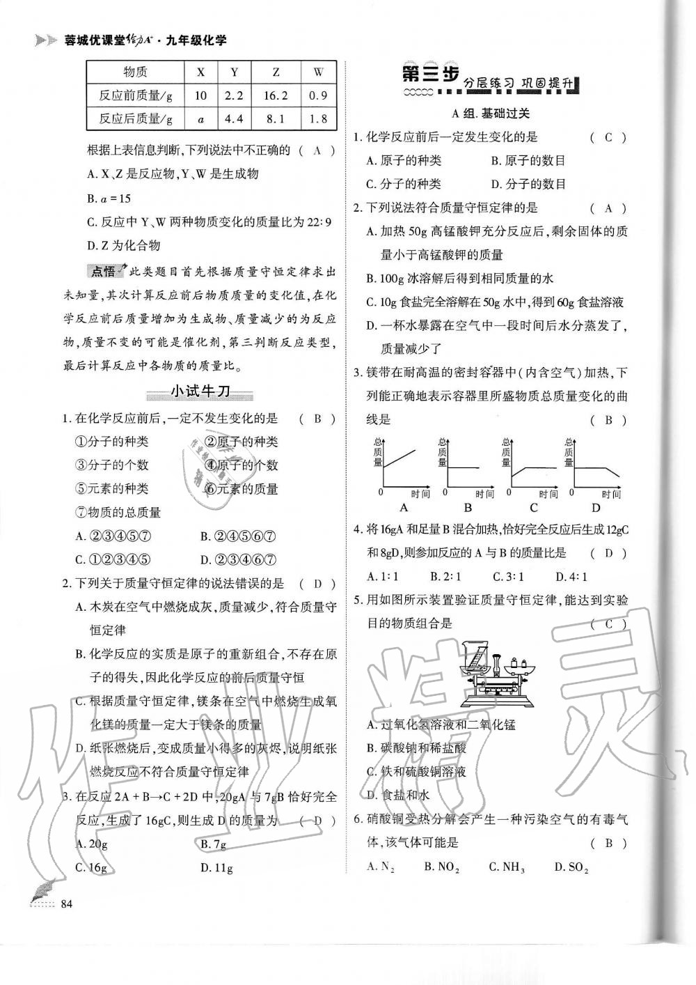 2019年蓉城优课堂给力A加九年级化学全一册人教版 第84页