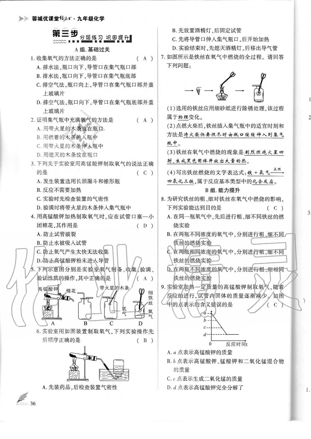 2019年蓉城优课堂给力A加九年级化学全一册人教版 第36页