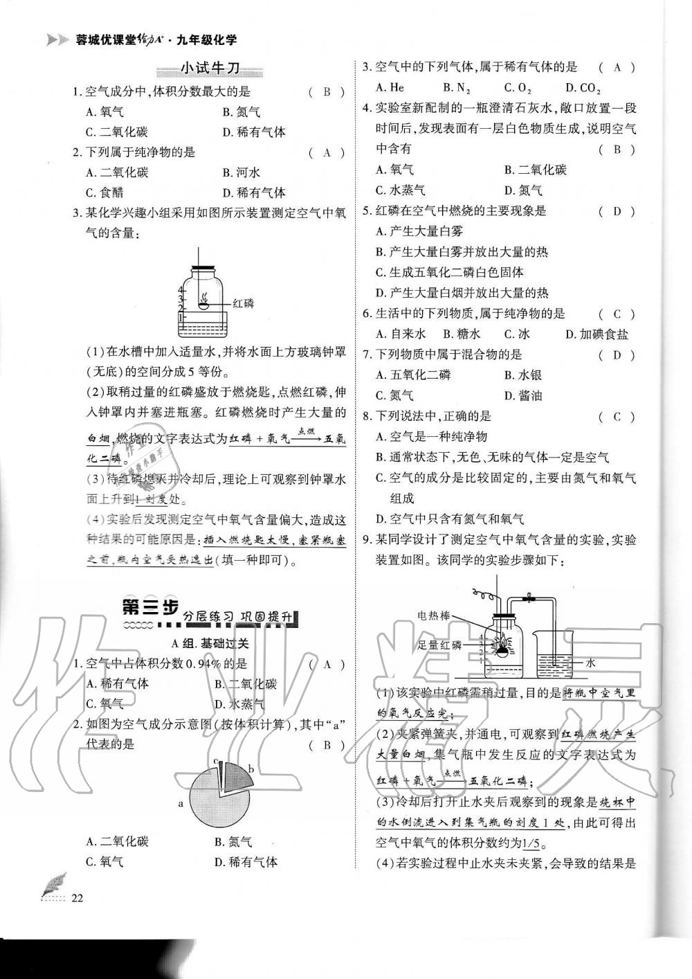 2019年蓉城优课堂给力A加九年级化学全一册人教版 第22页