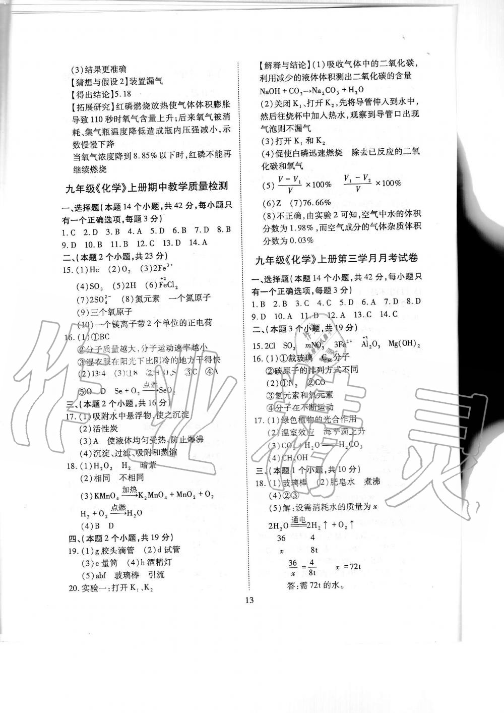 2019年蓉城优课堂给力A加九年级化学全一册人教版 第245页