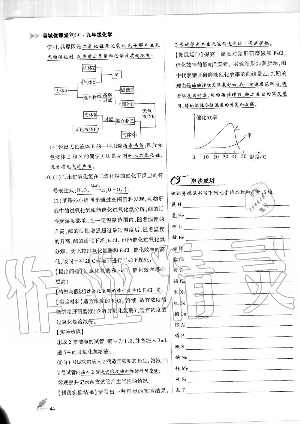 2019年蓉城优课堂给力A加九年级化学全一册人教版 第44页