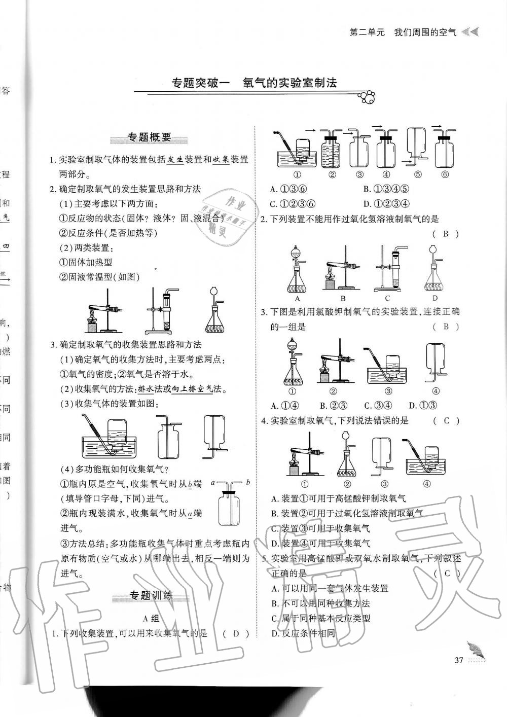 2019年蓉城优课堂给力A加九年级化学全一册人教版 第37页