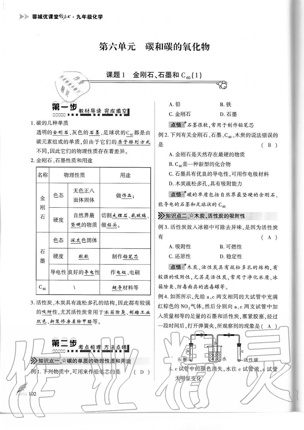 2019年蓉城优课堂给力A加九年级化学全一册人教版 第102页