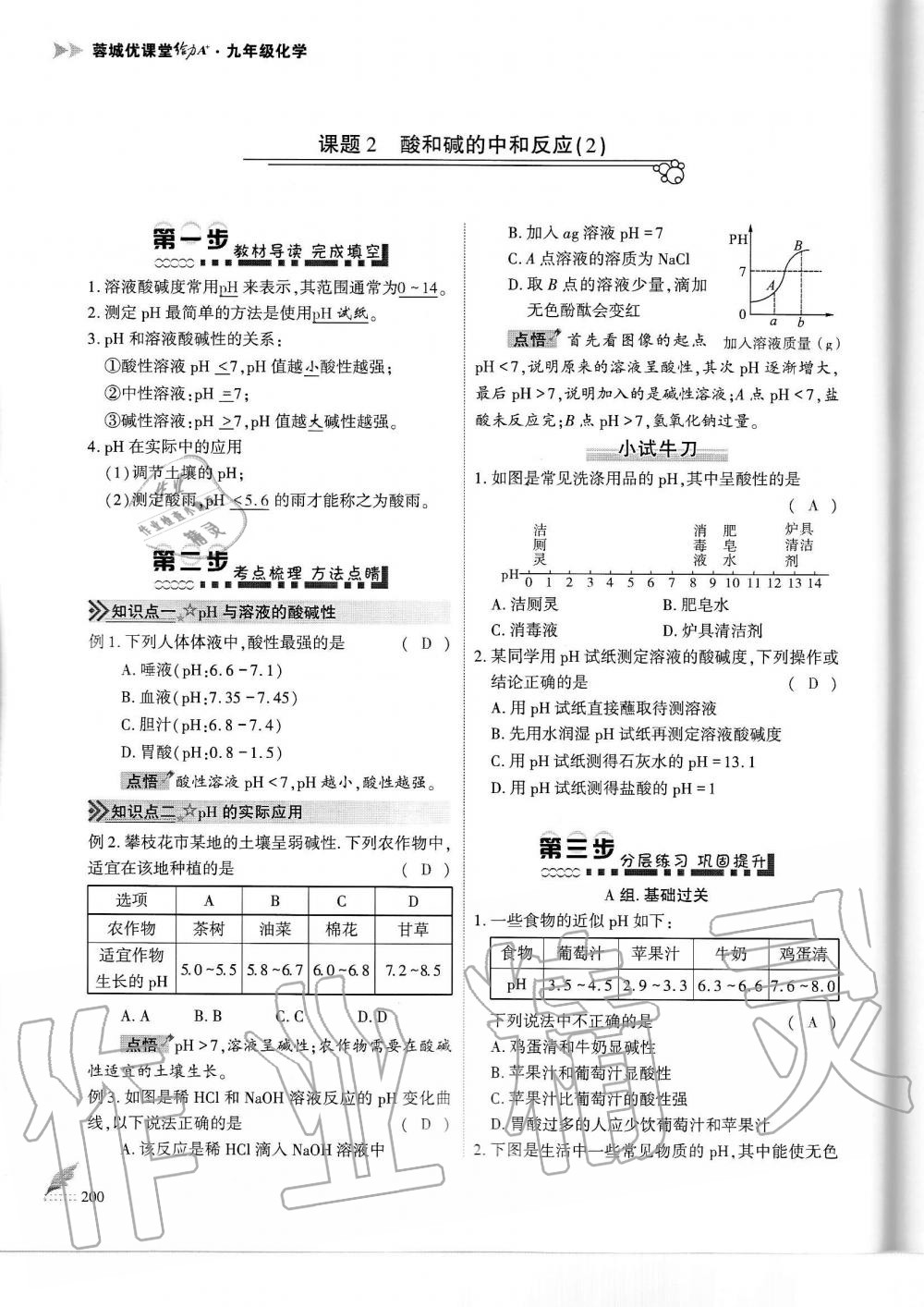 2019年蓉城優(yōu)課堂給力A加九年級(jí)化學(xué)全一冊(cè)人教版 第200頁(yè)