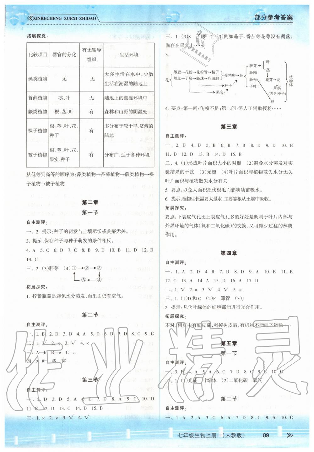 2019年新课程学习指导七年级生物上册人教版 第4页