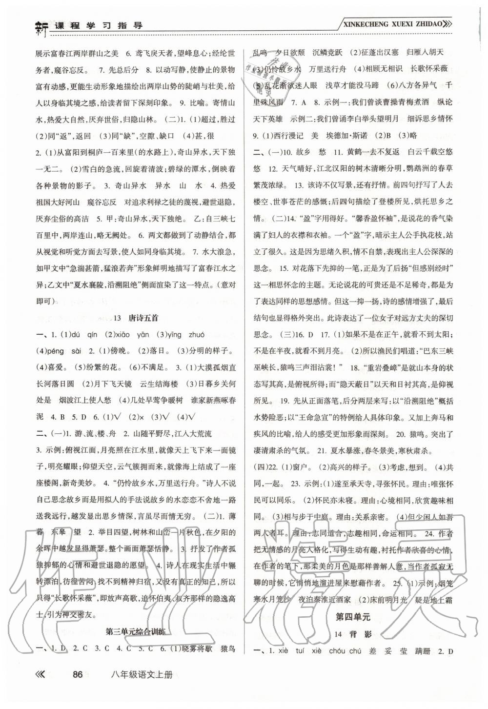 2019年新課程學(xué)習(xí)指導(dǎo)八年級(jí)語(yǔ)文上冊(cè)人教版南方出版社 第5頁(yè)