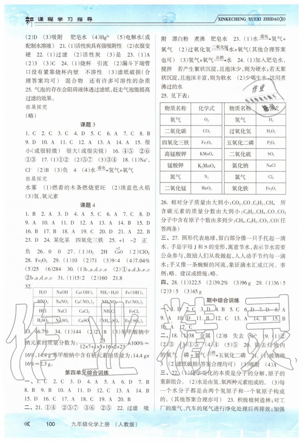 2019年新課程學(xué)習(xí)指導(dǎo)九年級(jí)化學(xué)上冊(cè)人教版 第4頁(yè)