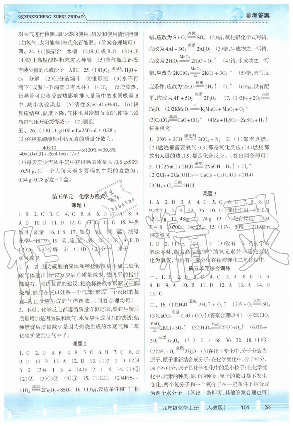 2019年新課程學(xué)習(xí)指導(dǎo)九年級化學(xué)上冊人教版 第5頁