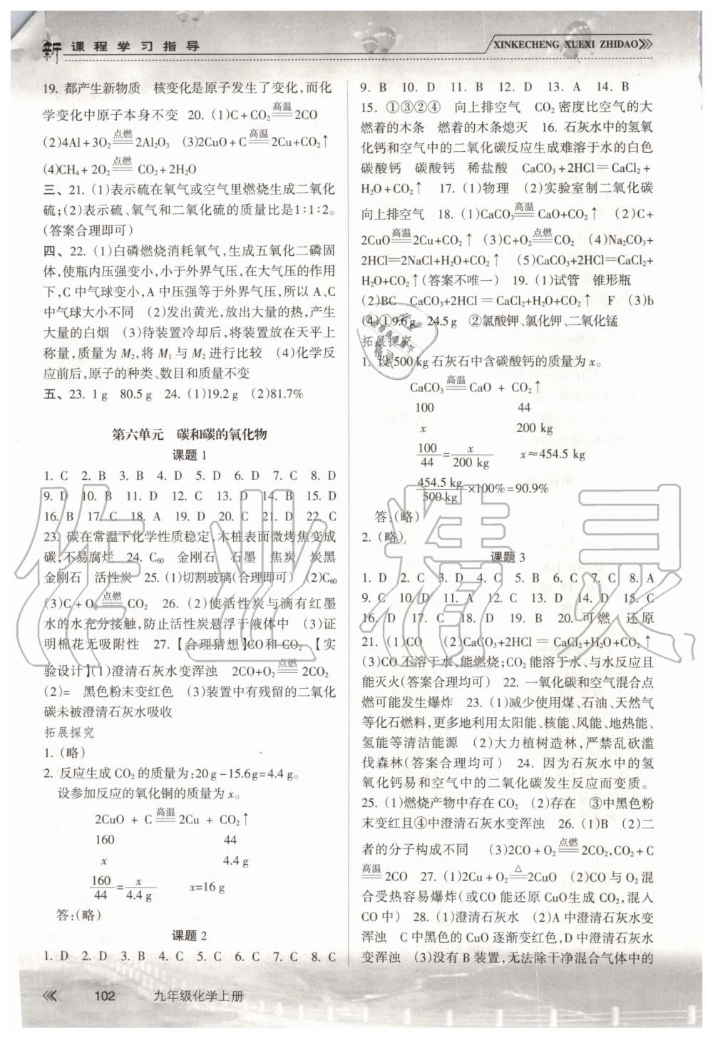 2019年新課程學(xué)習(xí)指導(dǎo)九年級化學(xué)上冊人教版南方出版社 第6頁