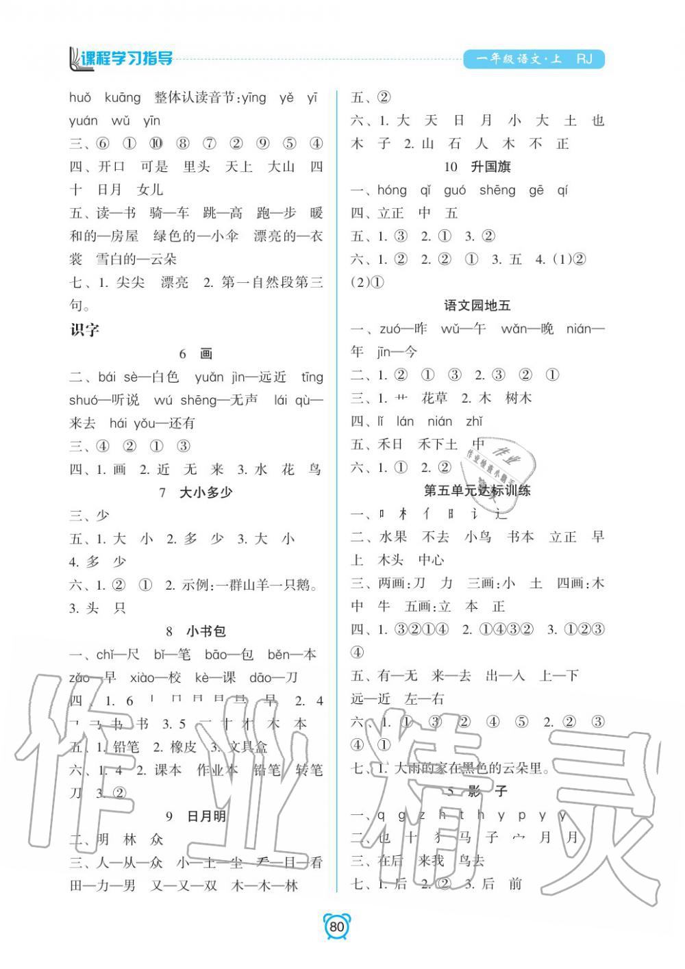 2019年課程學習指導一年級語文上冊人教版 第4頁