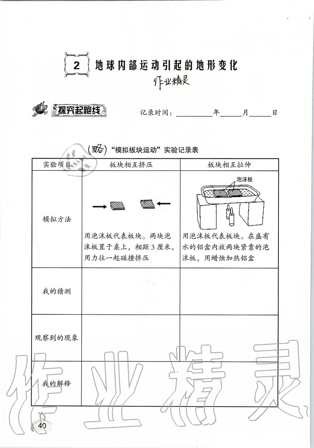 2019年知識與能力訓(xùn)練五年級科學(xué)上冊教科版 第40頁