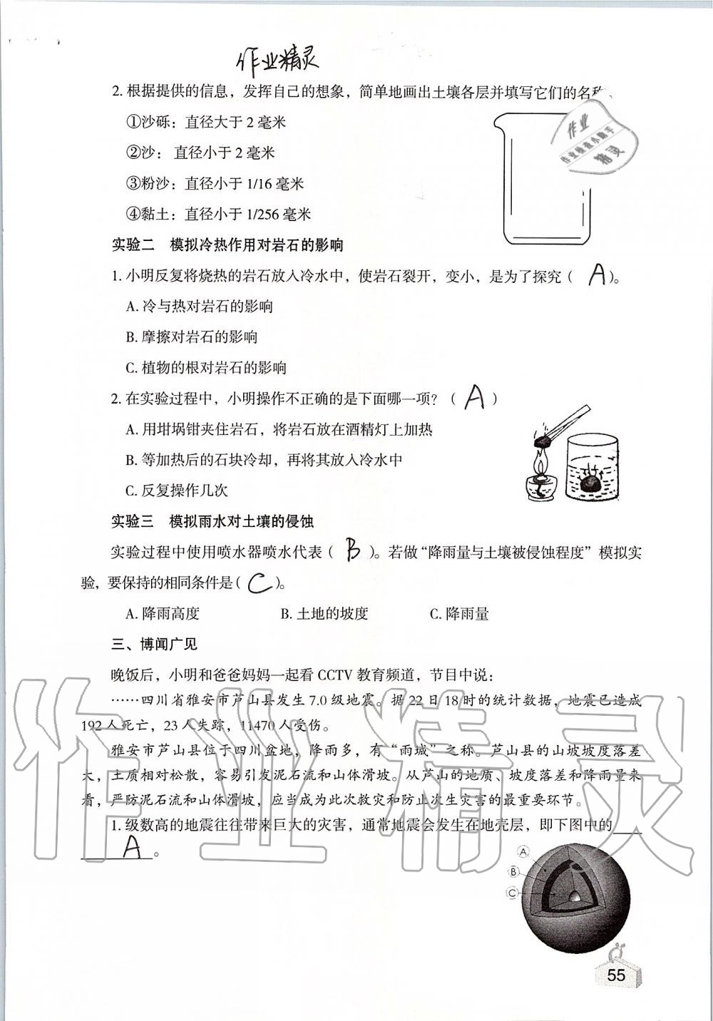 2019年知識(shí)與能力訓(xùn)練五年級(jí)科學(xué)上冊(cè)教科版 第55頁