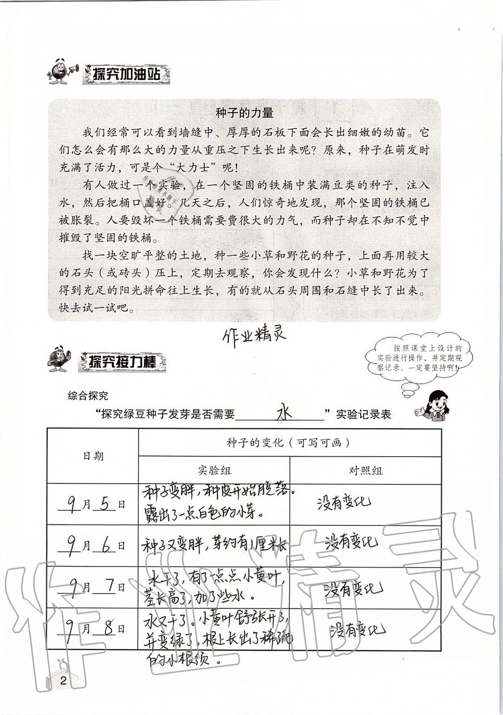 2019年知識與能力訓(xùn)練五年級科學(xué)上冊教科版 第2頁