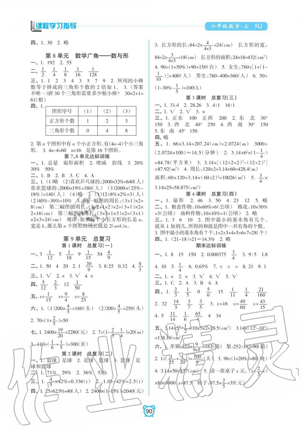 2019年課程學(xué)習(xí)指導(dǎo)六年級數(shù)學(xué)上冊人教版 第6頁