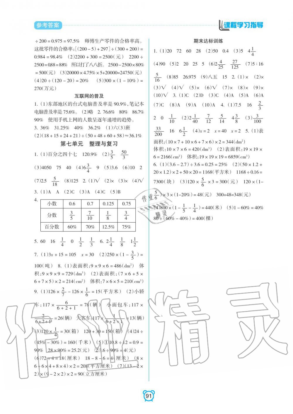 2019年課程學(xué)習(xí)指導(dǎo)六年級(jí)數(shù)學(xué)上冊(cè)蘇教版 第7頁(yè)