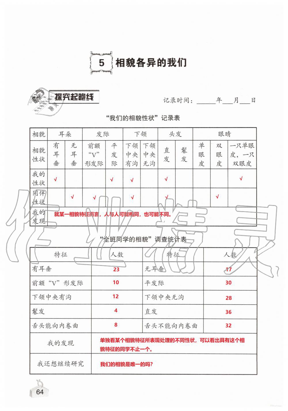 2019年知識(shí)與能力訓(xùn)練六年級(jí)科學(xué)上冊(cè)教科版 第64頁