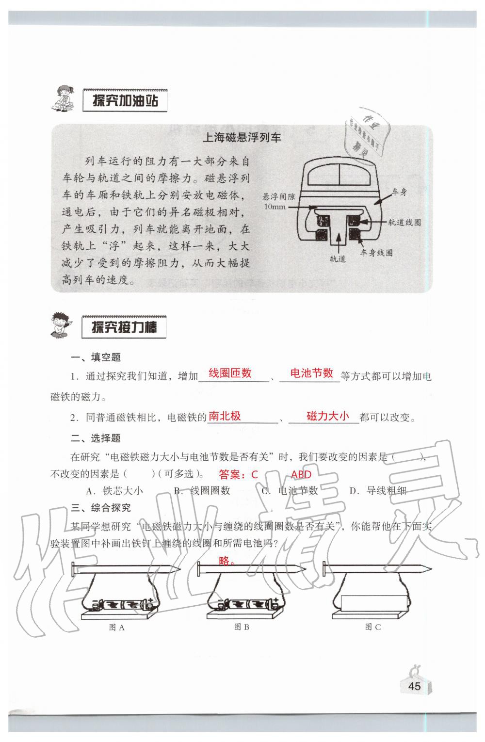 2019年知識與能力訓練六年級科學上冊教科版 第45頁