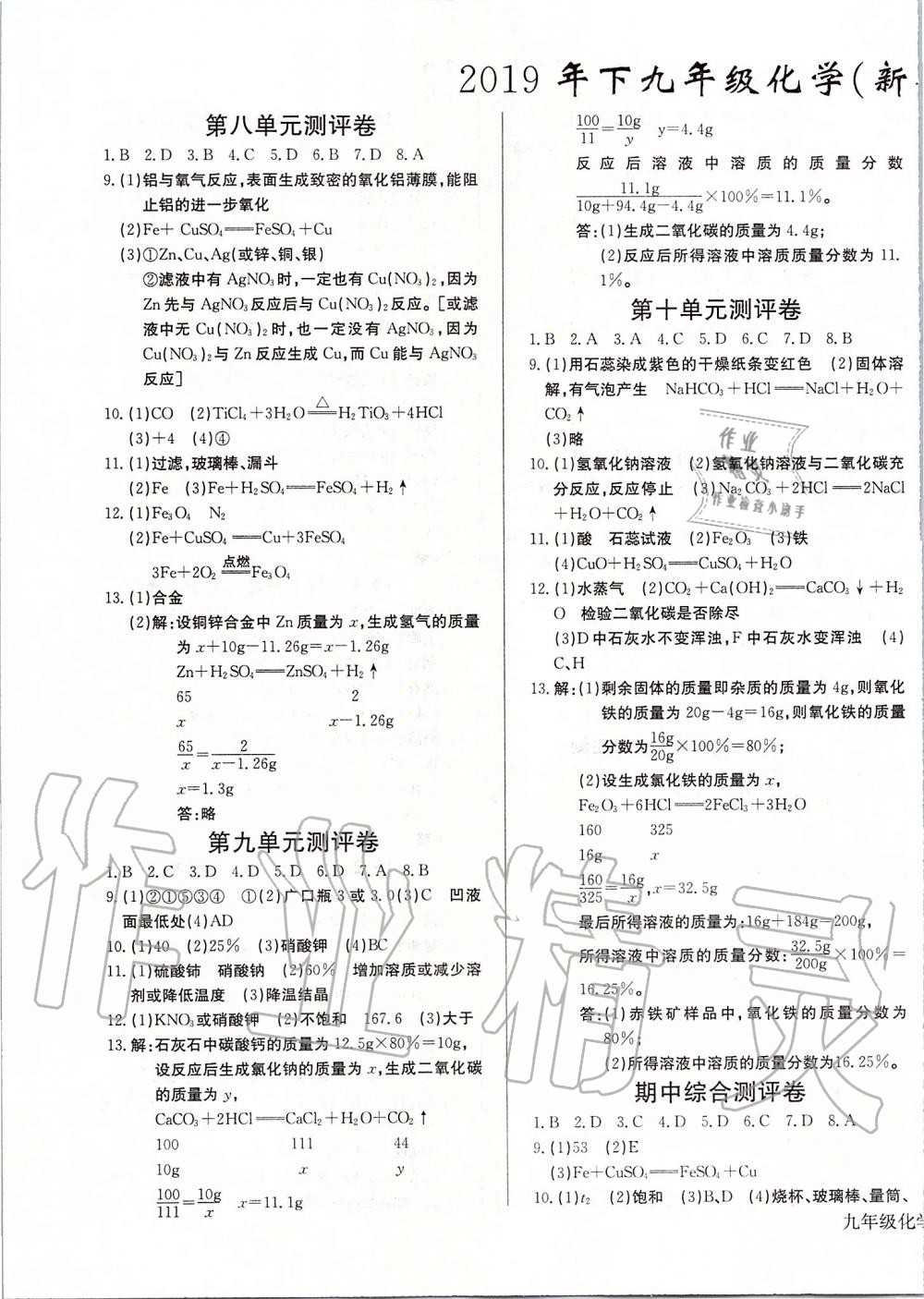 2020年思維新觀察九年級化學(xué)下冊人教版 第1頁