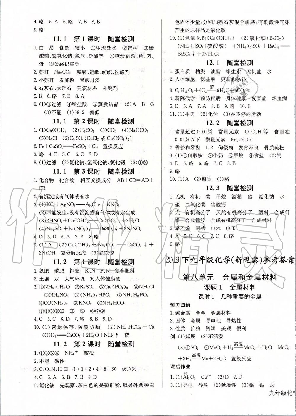 2020年思維新觀察九年級化學(xué)下冊人教版 第5頁