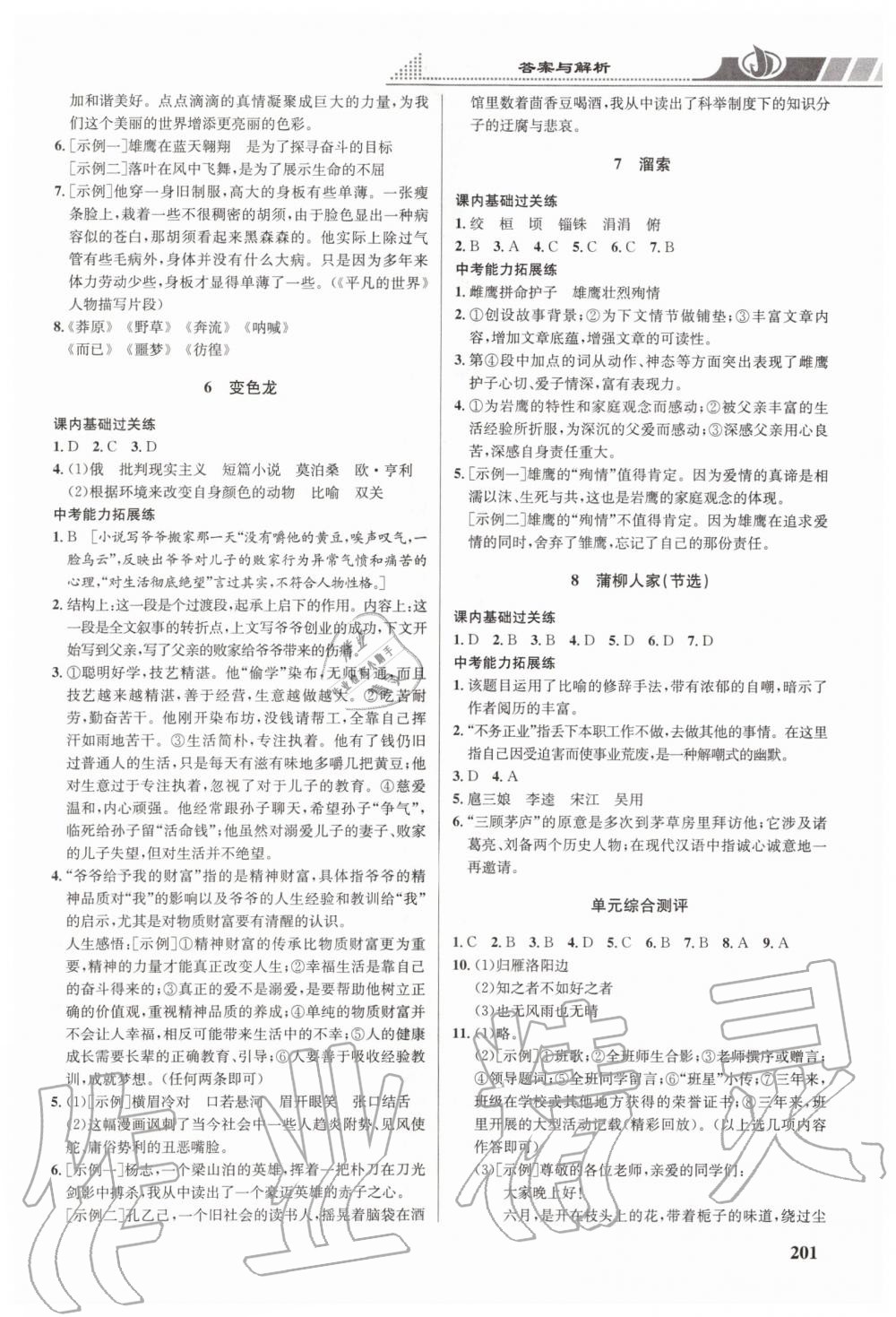 2020年重難點(diǎn)手冊九年級語文下冊人教版 第3頁