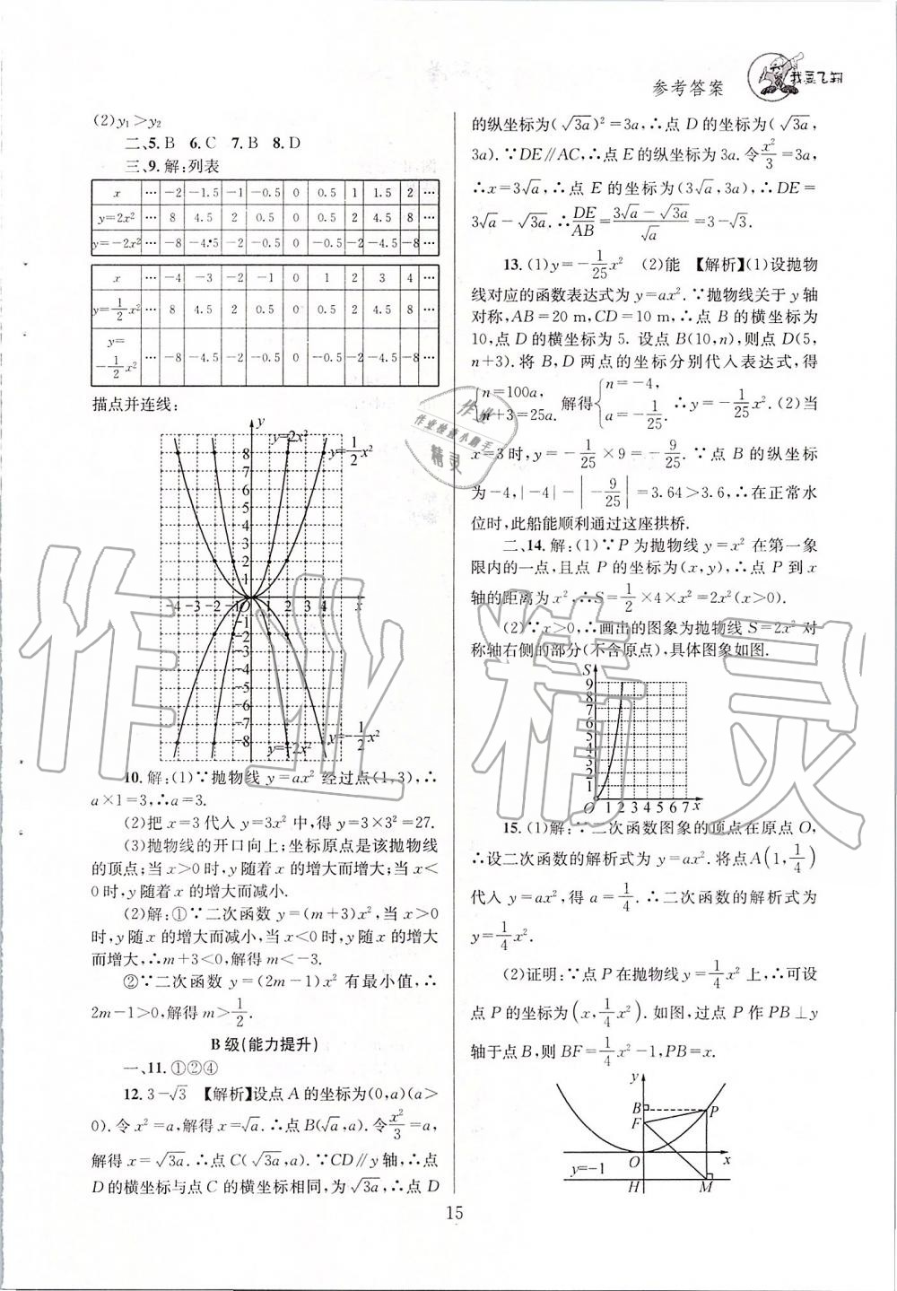 2020年天府前沿課時(shí)三級(jí)達(dá)標(biāo)九年級(jí)數(shù)學(xué)下冊(cè)北師大版 第15頁(yè)