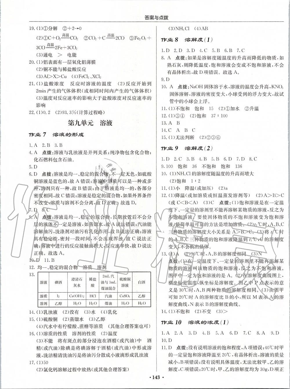 2020年启东中学作业本九年级化学下册人教版 第5页