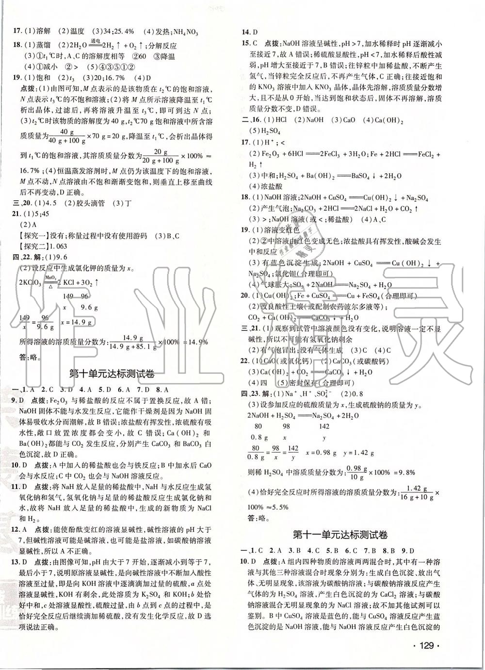 2020年點(diǎn)撥訓(xùn)練九年級(jí)化學(xué)下冊(cè)人教版 第2頁