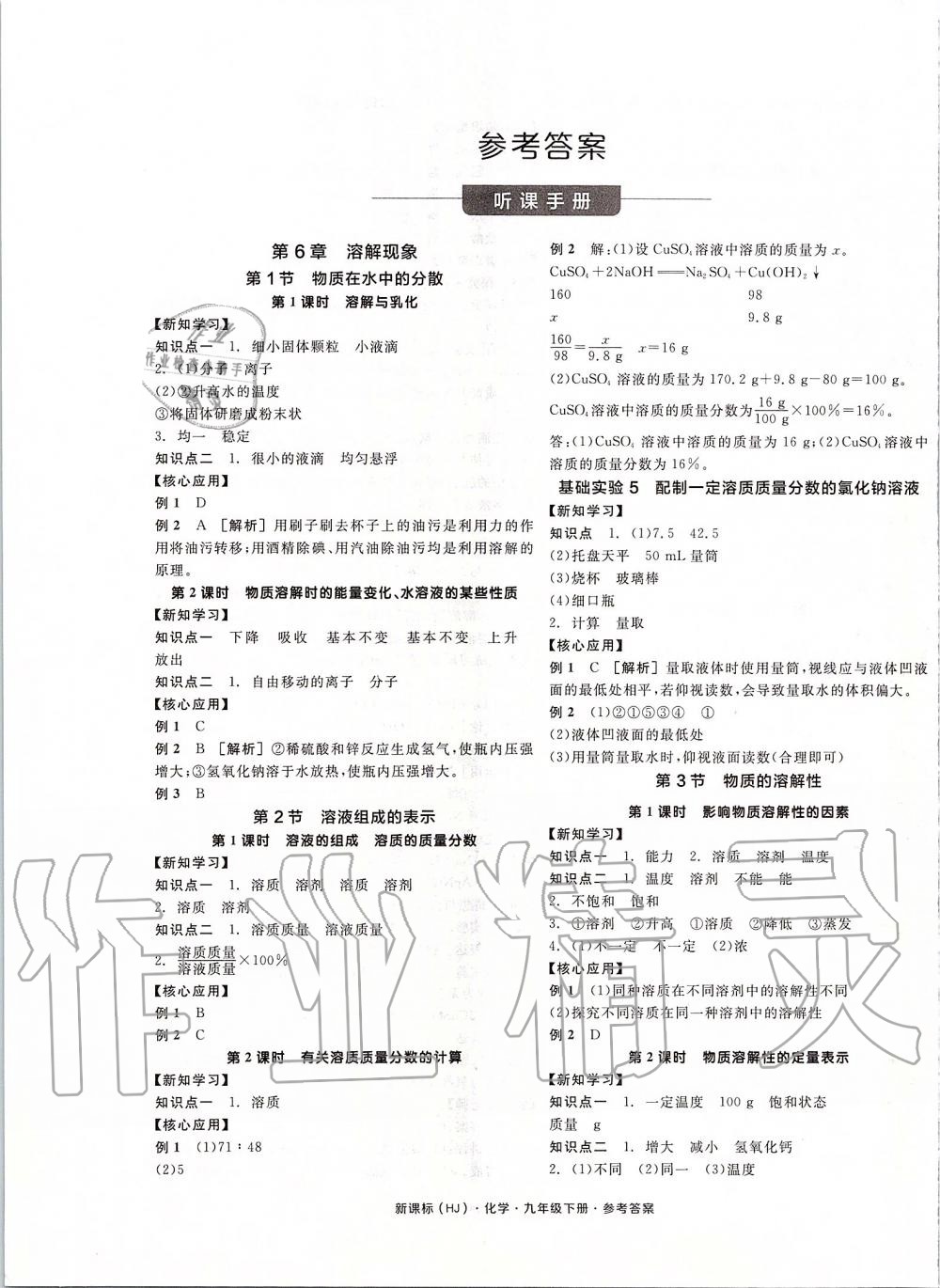 2020年全品學(xué)練考九年級化學(xué)下冊滬教版 第1頁