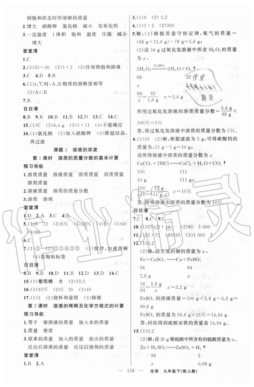 2020年四清导航九年级化学下册人教版 第4页