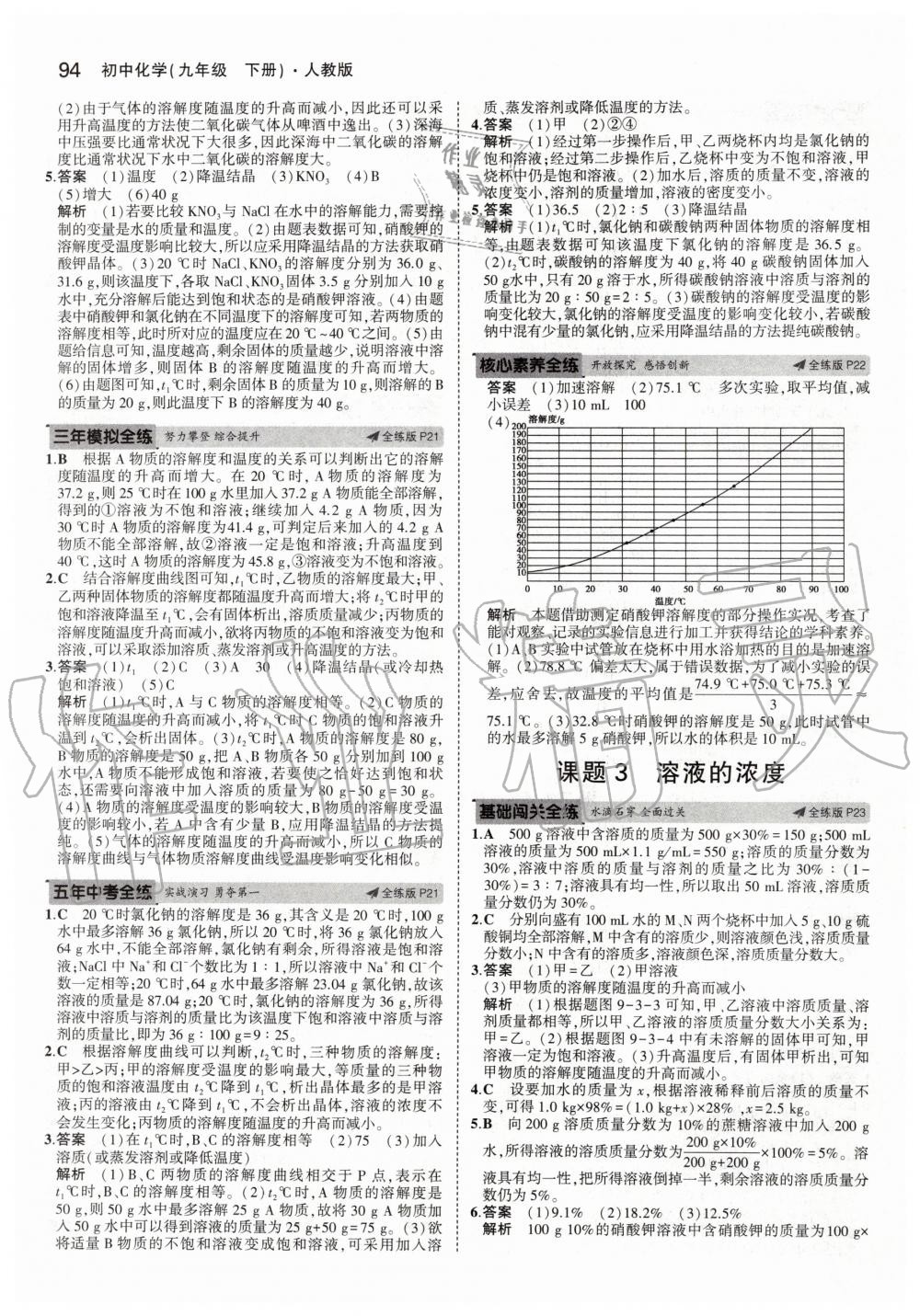 2020年5年中考3年模擬初中化學(xué)九年級下冊人教版 第8頁