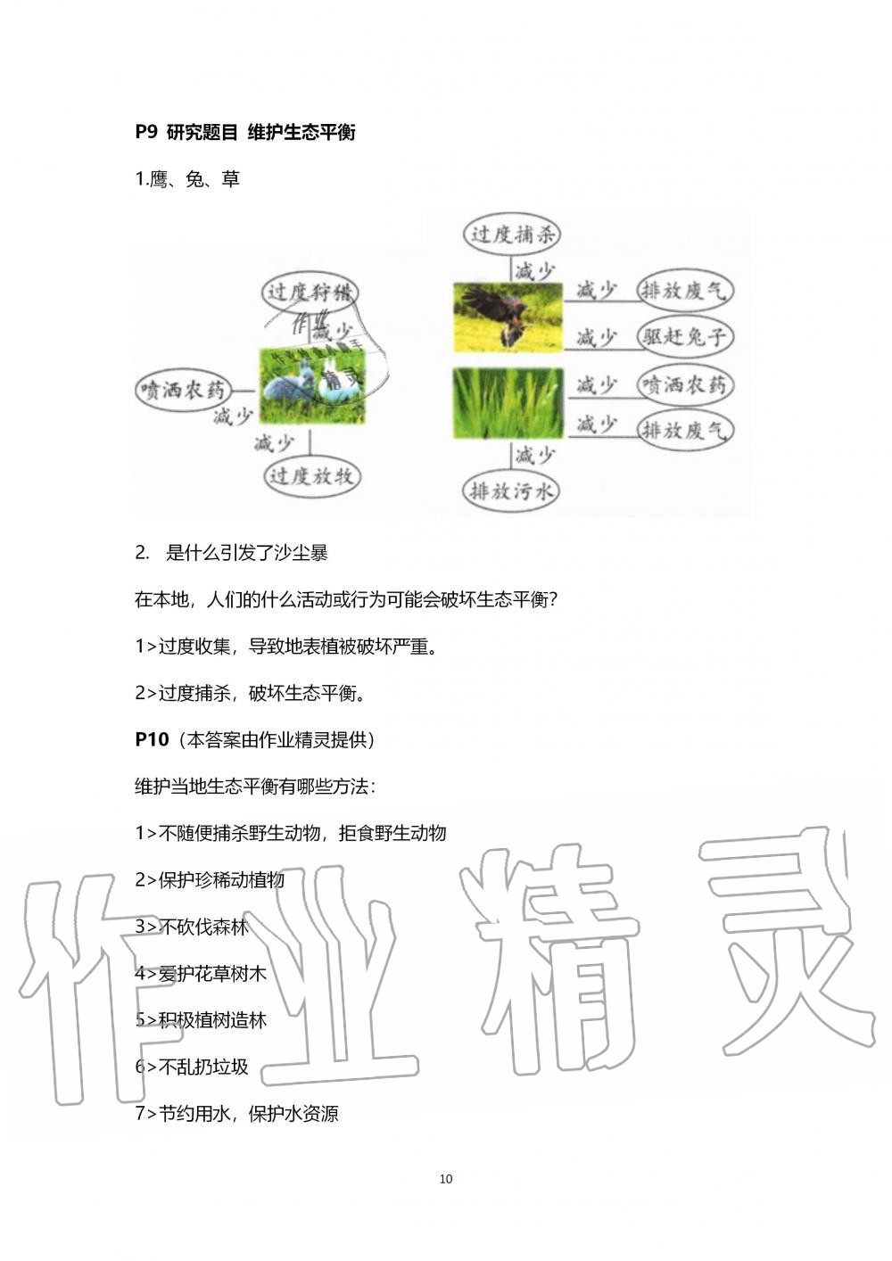 2019年科学学生活动手册五年级上册教科版 第10页