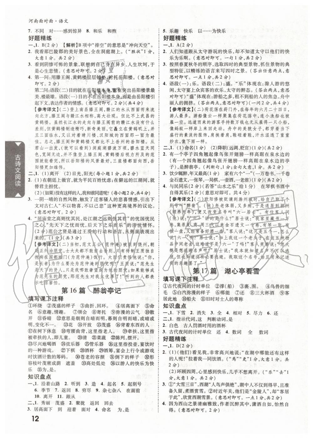 2020年河南中考面對面語文 第11頁