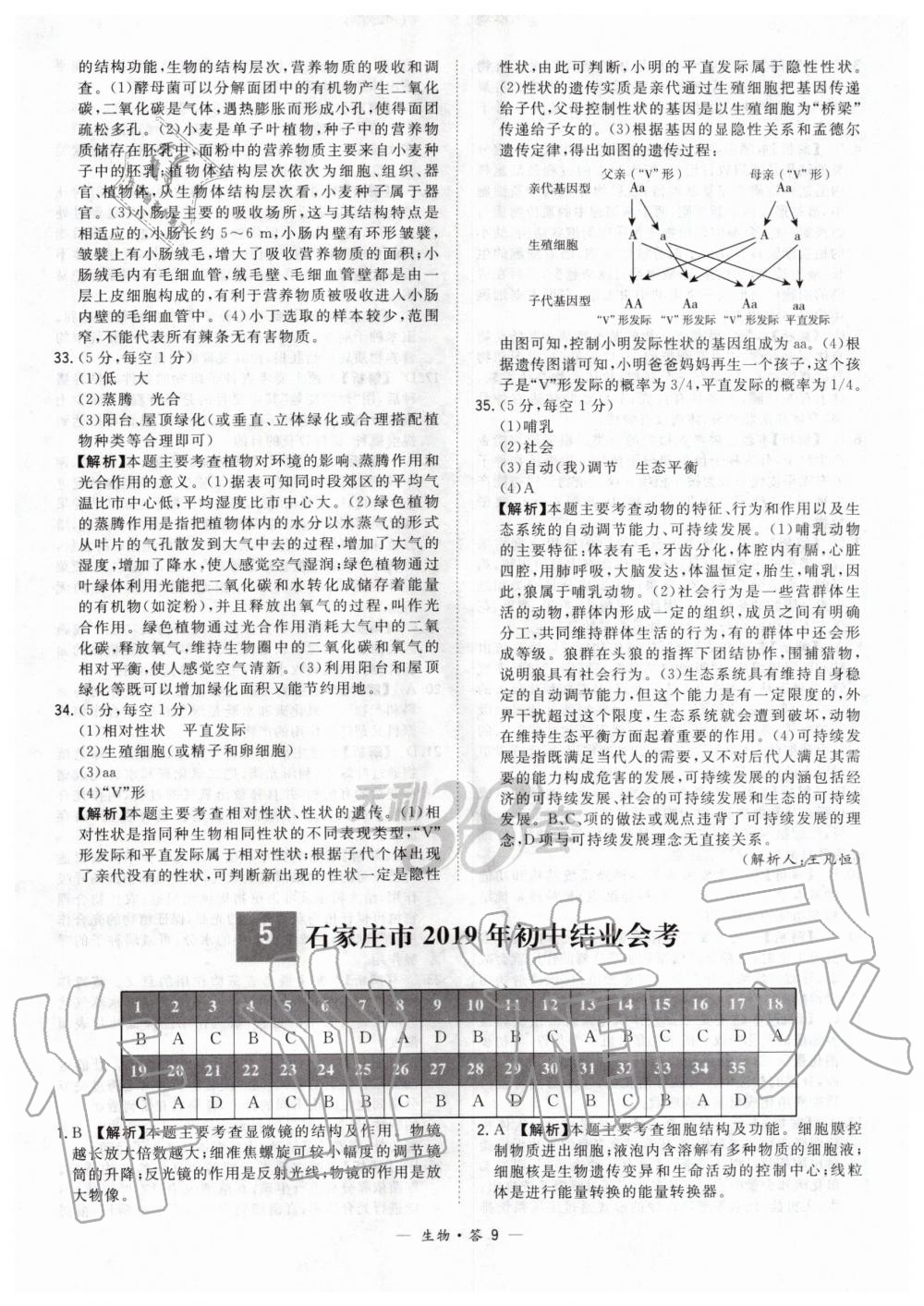 2020年天利38套新課標全國中考試題精選生物 第9頁