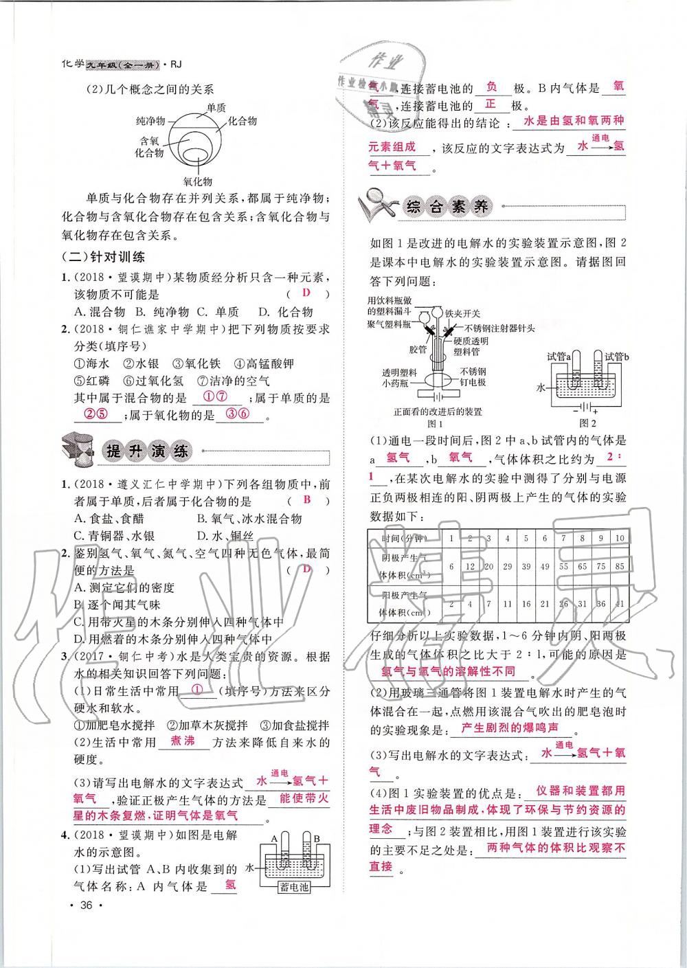 2019年导学与演练九年级化学全一册人教版贵阳专版 第36页