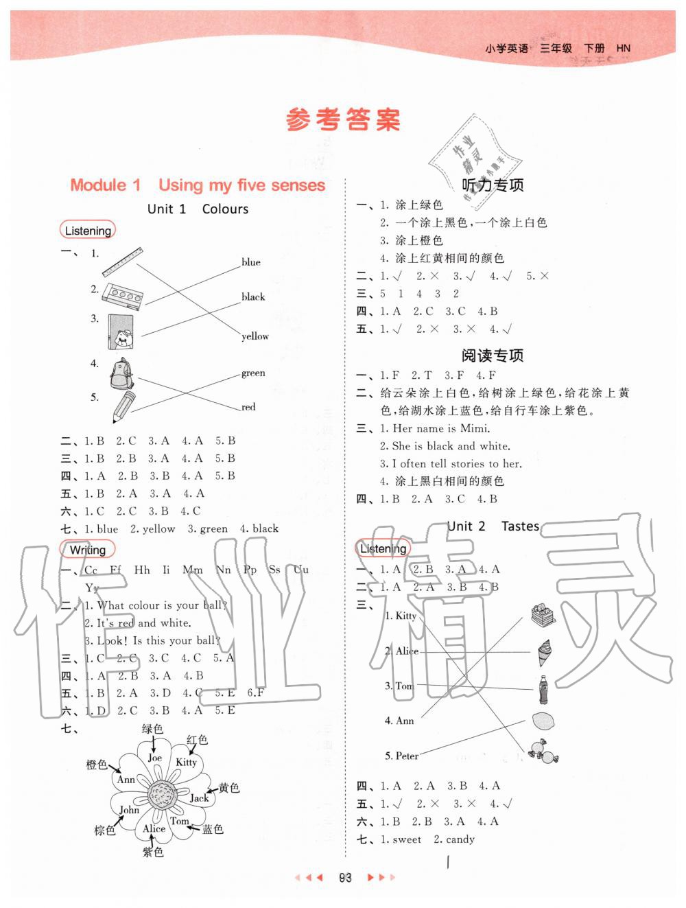 2020年53天天練小學(xué)英語三年級(jí)下冊(cè)滬教牛津版 第1頁