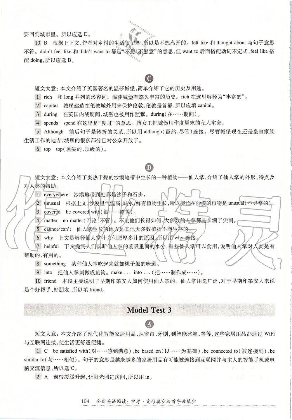 2019年全新英语阅读中考完形填空与首字母填空 第4页