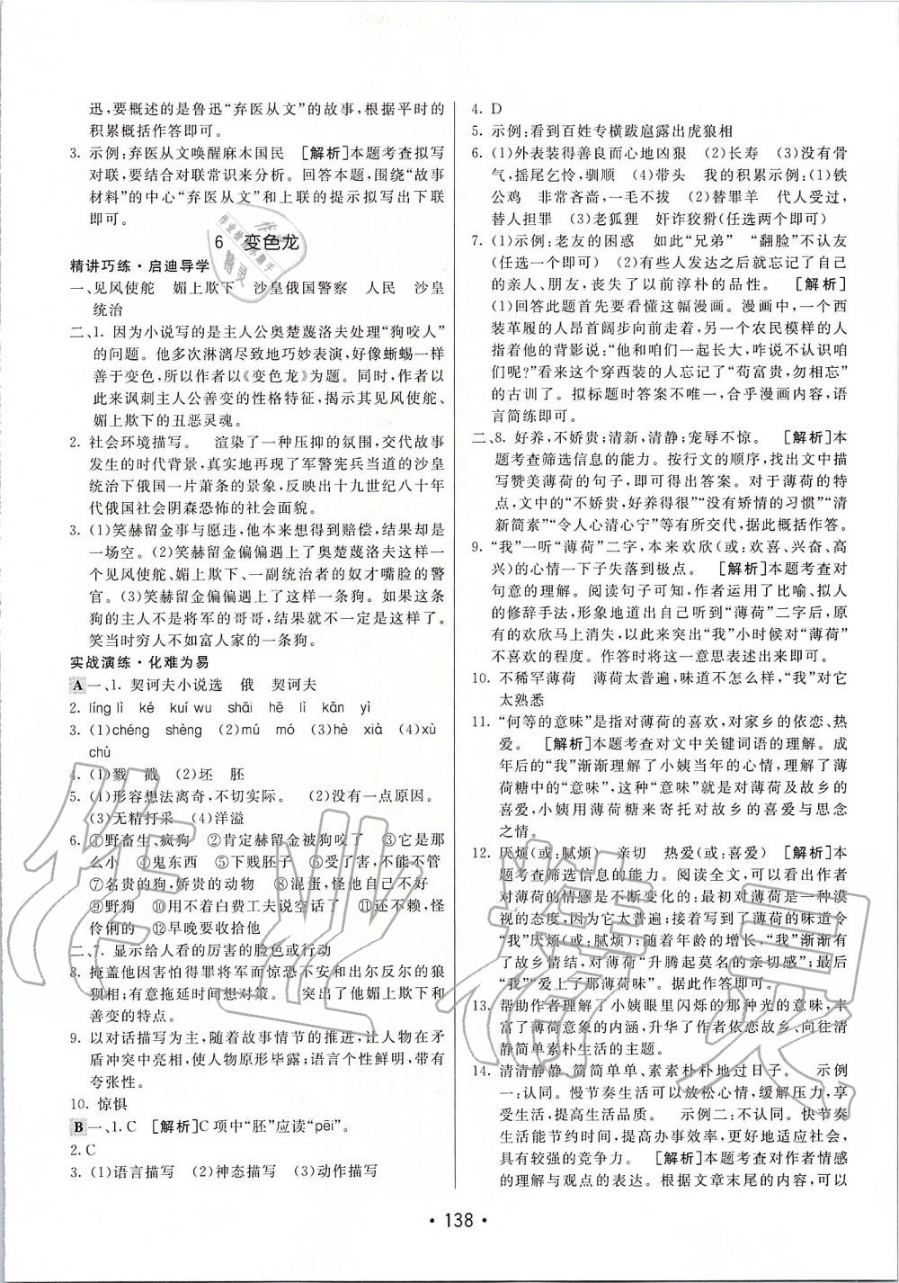 2020年同行學(xué)案學(xué)練測九年級語文下冊人教版 第6頁