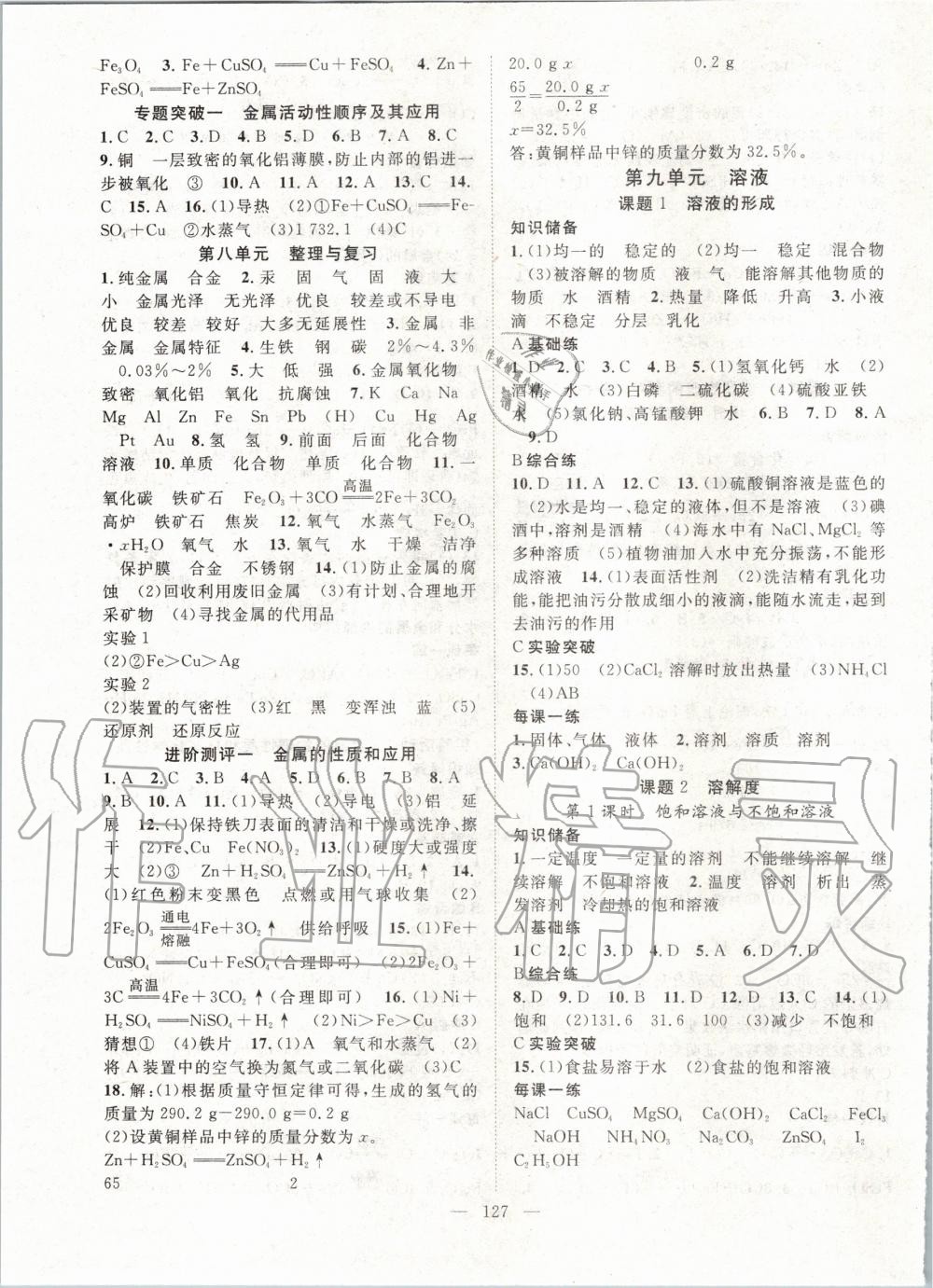 2020年名師學(xué)案九年級化學(xué)下冊人教版 第3頁