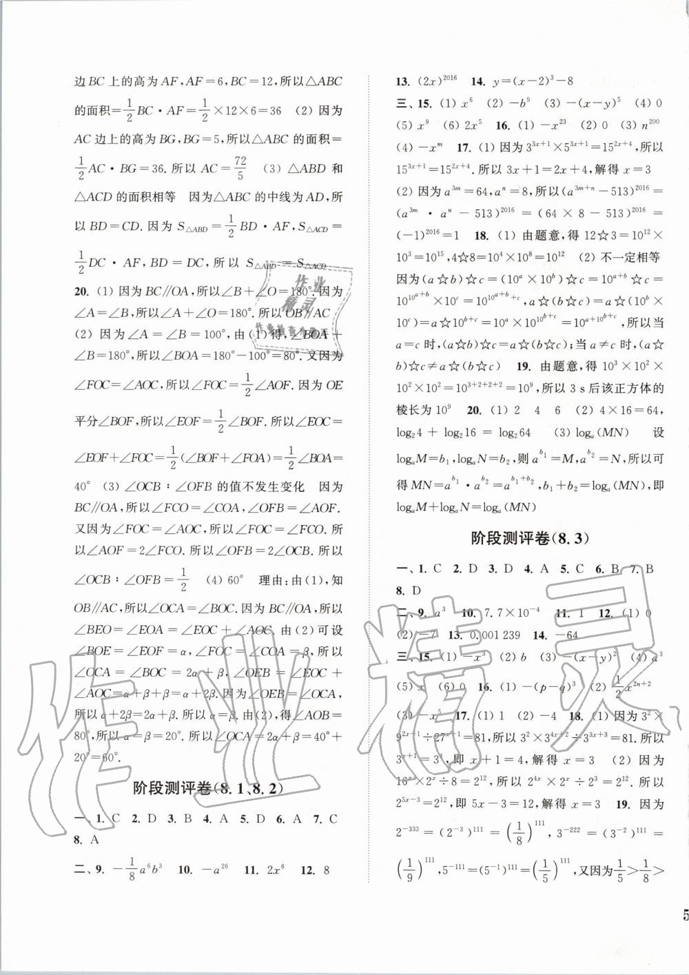 2020年通城學典初中全程測評卷七年級數(shù)學下冊蘇科版 第3頁