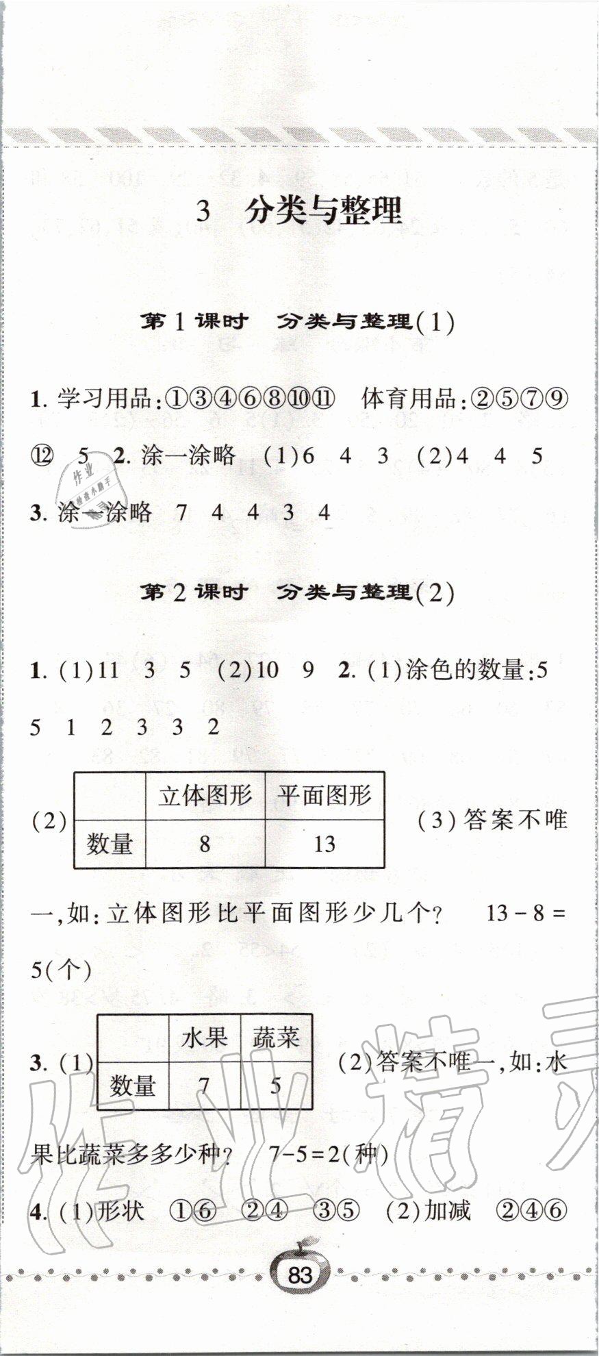 2020年经纶学典课时作业一年级数学下册人教版 第8页