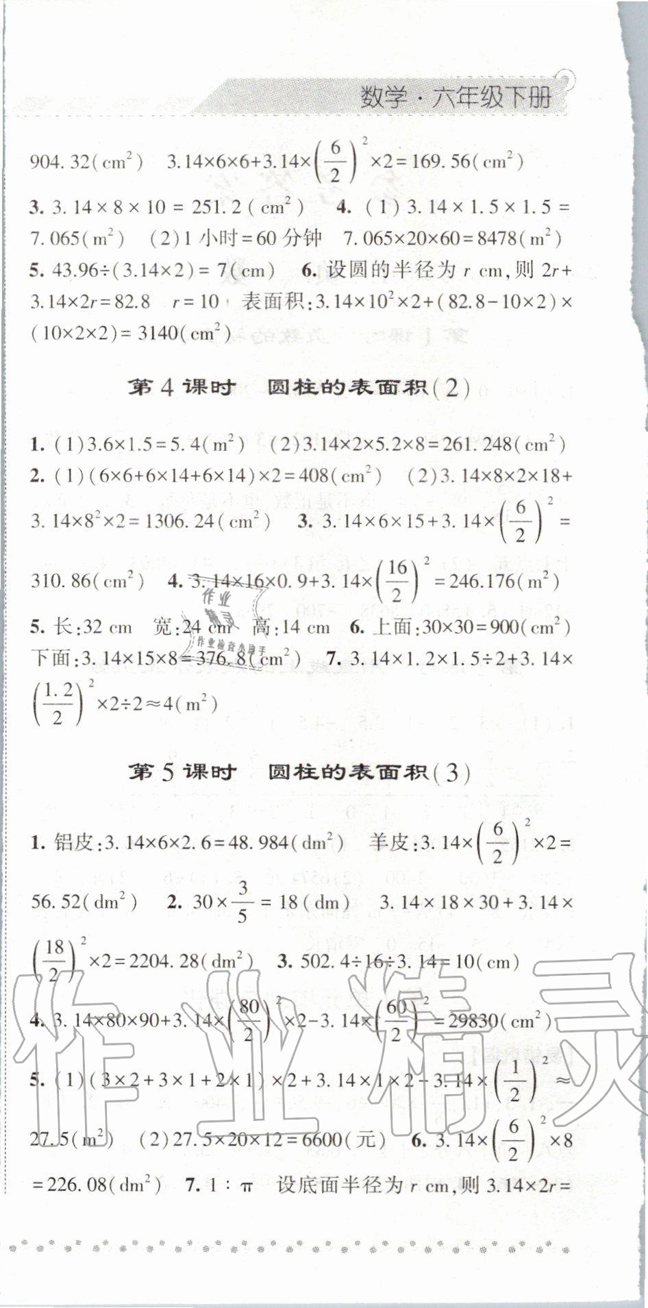 2020年經(jīng)綸學(xué)典課時(shí)作業(yè)六年級(jí)數(shù)學(xué)下冊(cè)人教版 第6頁(yè)