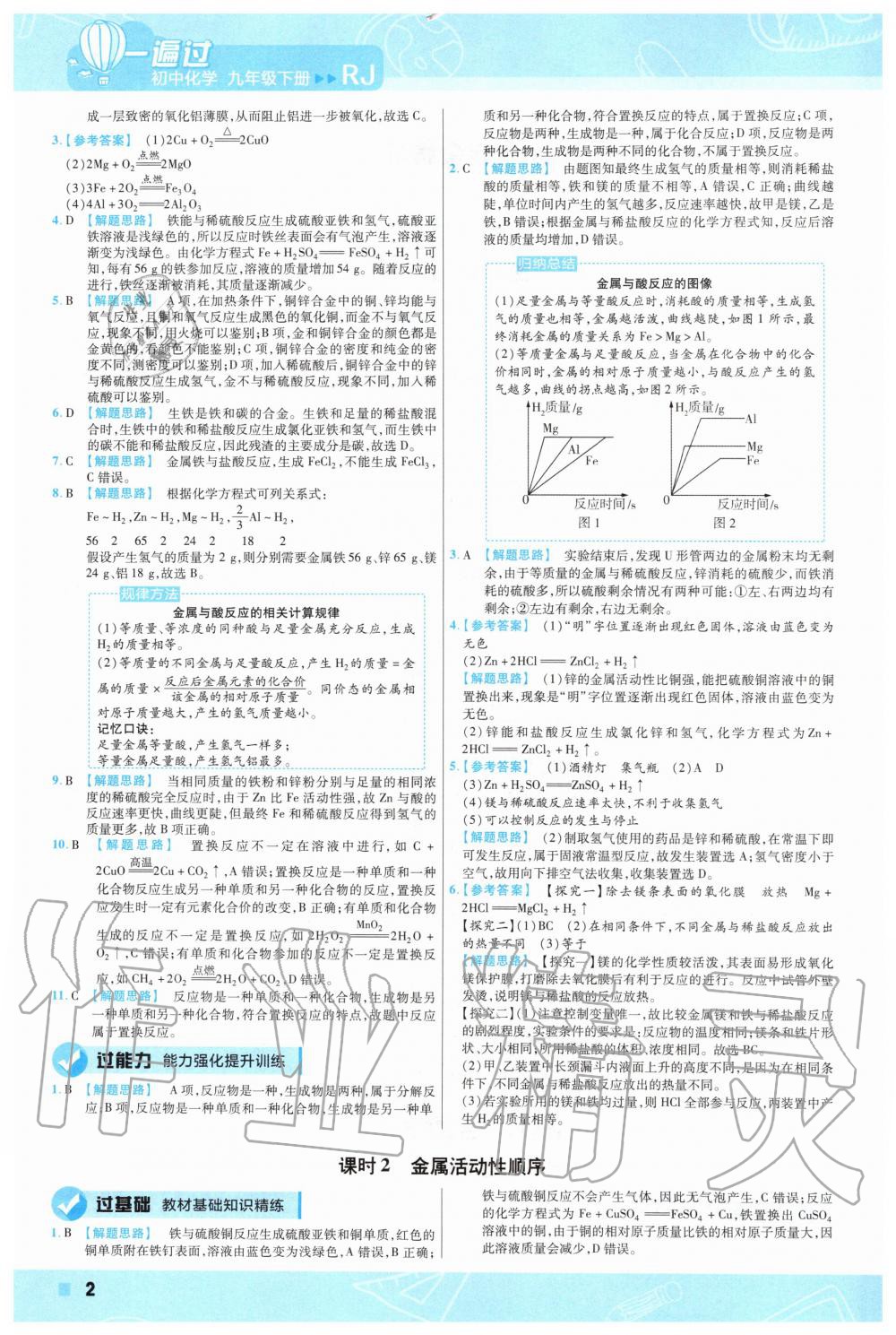 2020年一遍過初中化學九年級下冊人教版 第2頁