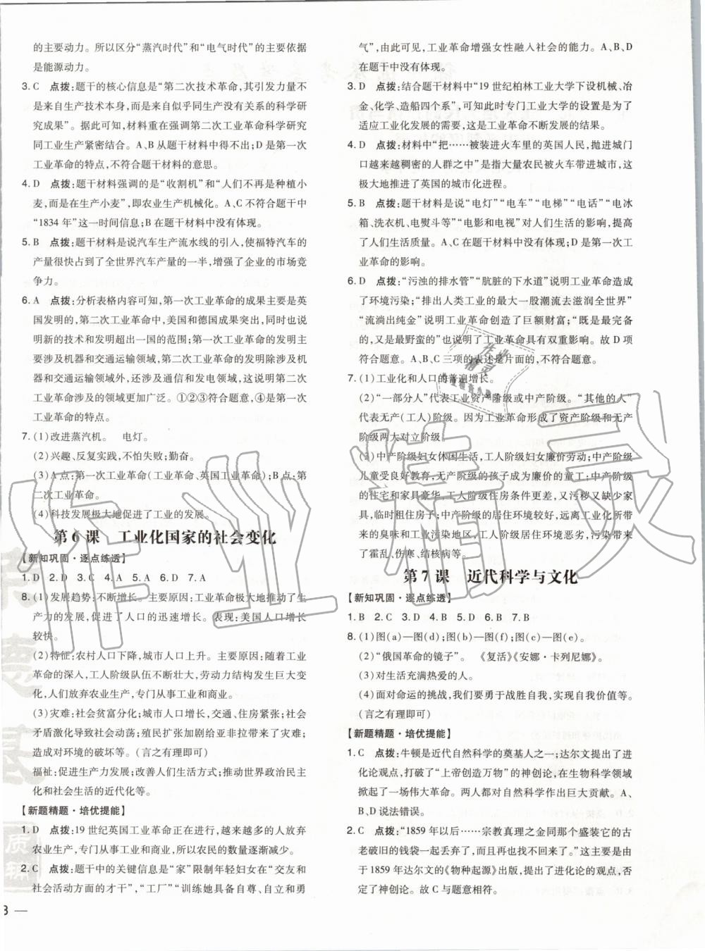 2020年點撥訓練九年級歷史下冊人教版 第4頁