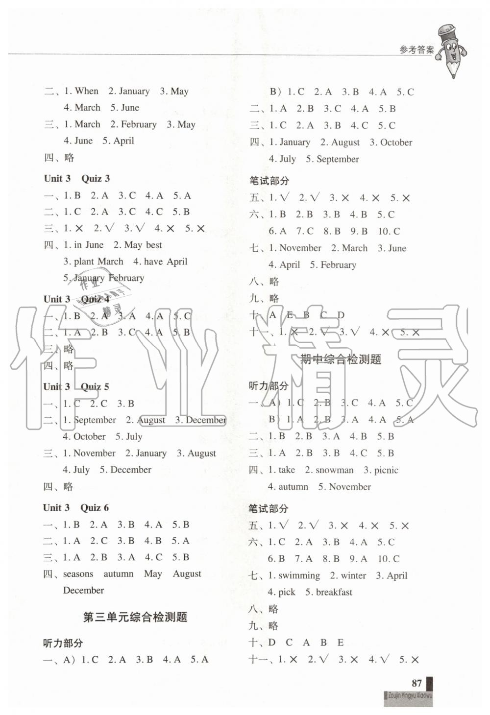 2020年走进英语小屋小学英语技能性阶梯训练五年级下册人教版 第3页