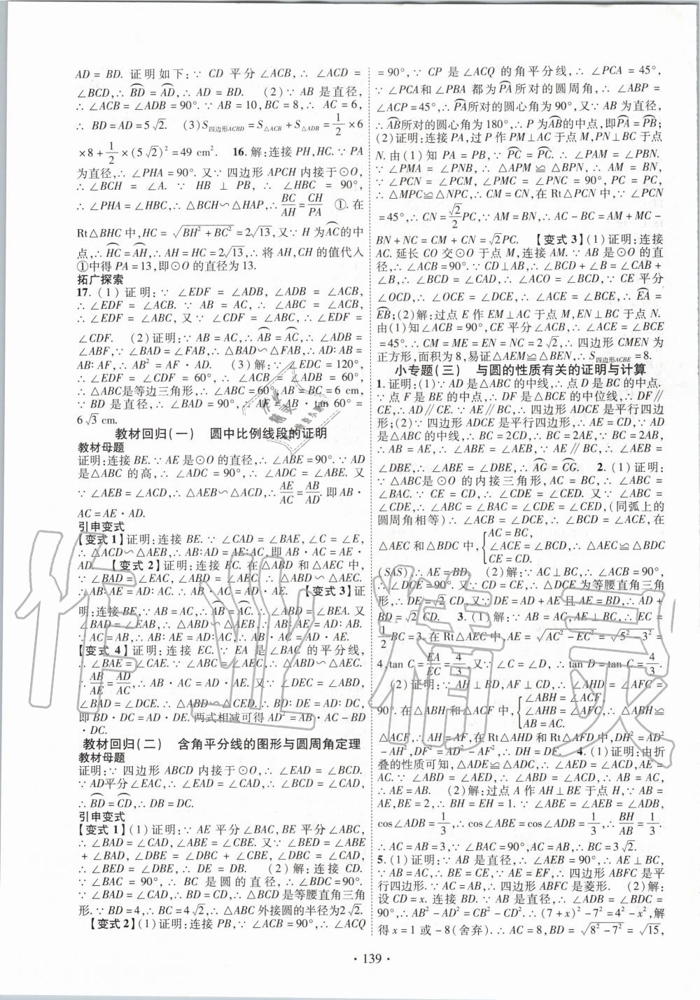 2020年暢優(yōu)新課堂九年級數(shù)學(xué)下冊滬科版 第3頁