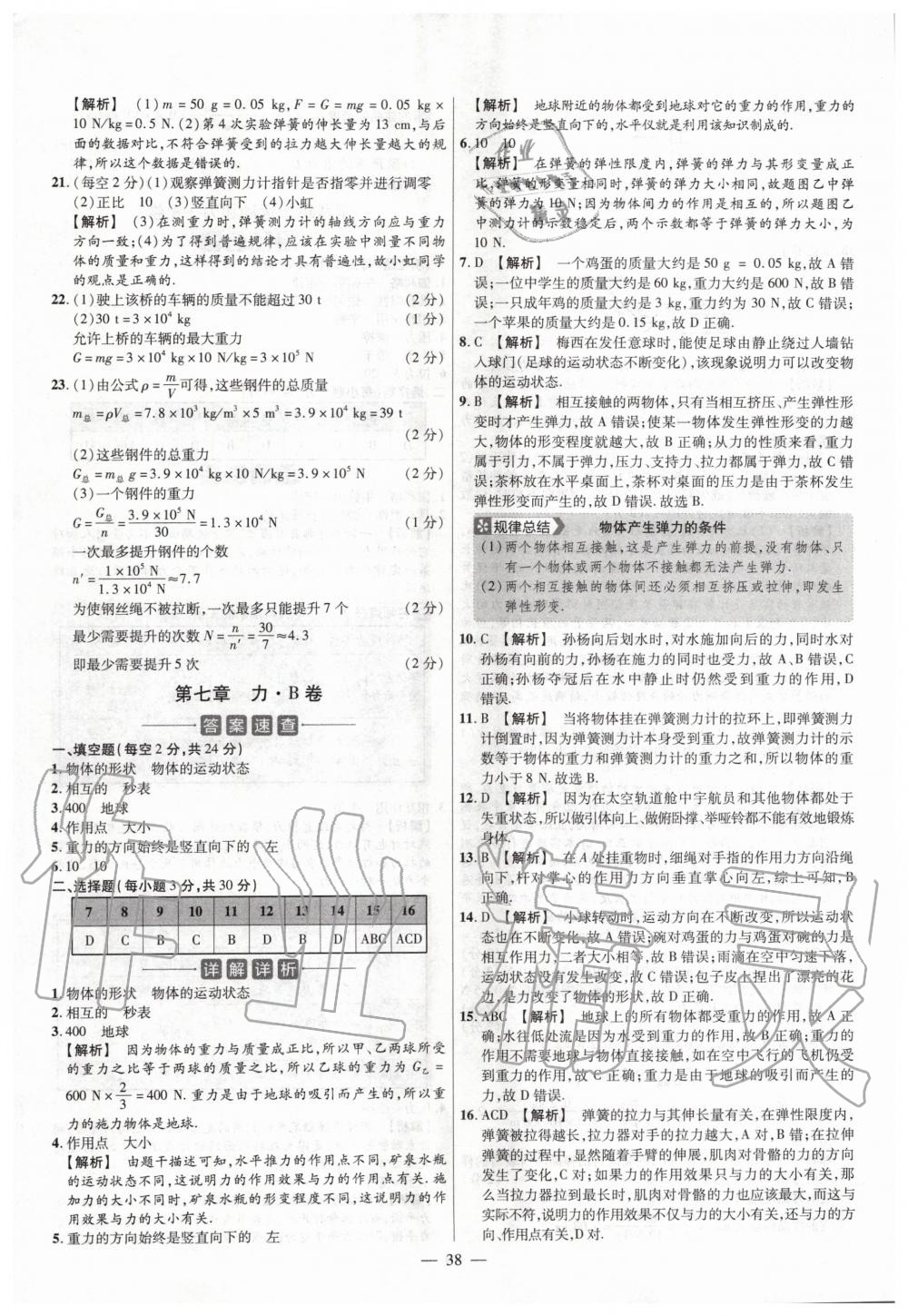 2020年金考卷活頁題選八年級物理下冊人教版 第2頁