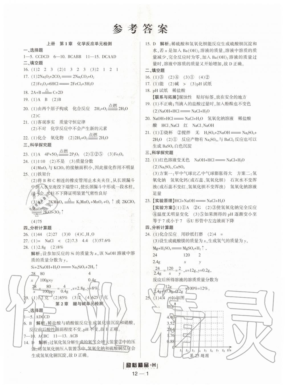 2019年励耘书业励耘活页九年级科学全一册华师大版宁波专用 第1页