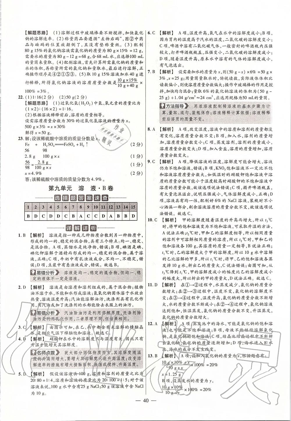 2020年金考卷活頁題選九年級(jí)化學(xué)下冊人教版 第6頁