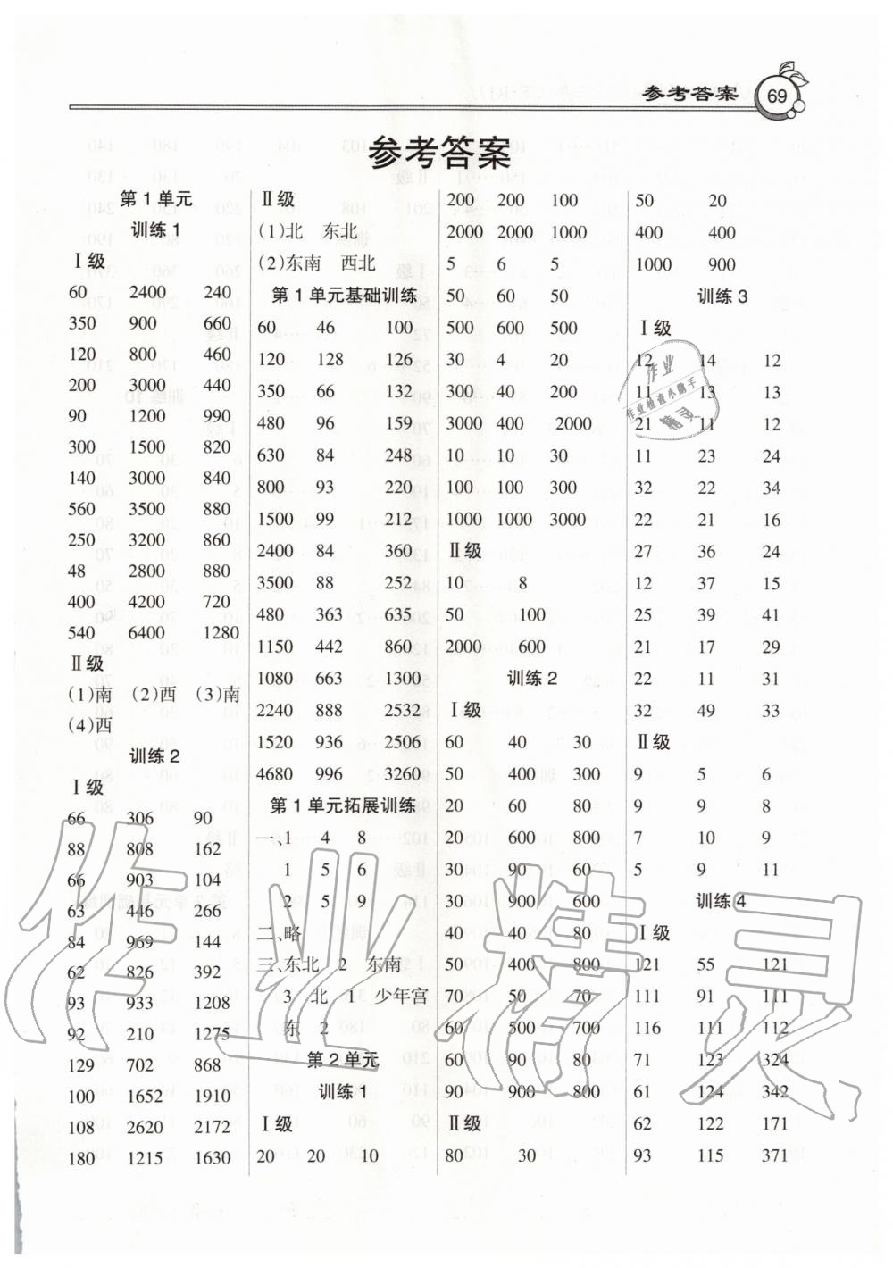 2020年A級口算三年級數(shù)學(xué)下冊人教版 第1頁